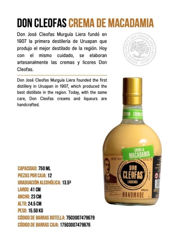Crema de Macadamia Don Cleofas - Imagen 2